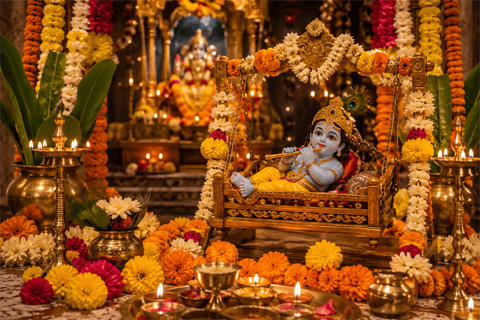 সারা দেশে উদযাপিত হচ্ছে কৃষ্ণের জন্মাষ্টমী