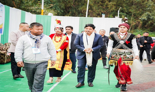 খাসি ঐতিহ্যবাহী ম্যুরাল উন্মোচন করলেন  মুখ্যমন্ত্রী কনরাড সাংমা