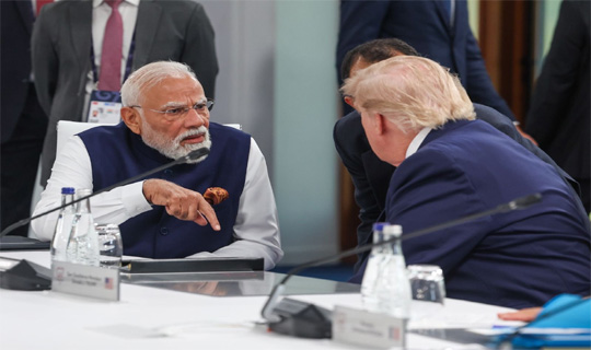 ফ্রান্সে জি-৭ সম্মেলনে প্রধানমন্ত্রী মোদী ও প্রেসিডেন্ট ট্রাম্পের মধ্যে সংক্ষিপ্ত আলাপ